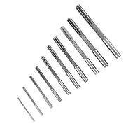 Alesatore per Macchina di Serraggio a Codolo Cilindrico HSS H8 10 Pezzi 3/4/5/6/7/8/9/10/11/12 Mm Gambo 10 Pezzi 20 * 13 * 3