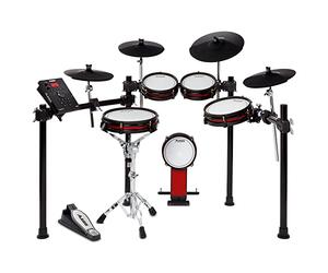 Alesis Drums Crimson II SE - Batteria elettronica con MIDI In/Out, pad doppia zona, ride tripla zona, piatti con choke, compatibile con doppio pedale
