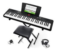 Alesis Melody 61 Pianoforte Tastiera a 61 Note per Principianti con Diffusori, Supporto, Sgabello, Cuffie, Leggio, 300 Suoni e Lezioni Musicali