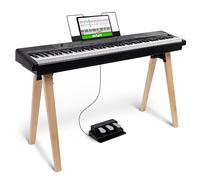 Alesis Recital Home Pianoforte Digitale con 88 Tasti Pesati con azione a Martello, Supporto, Pedali e Lezioni, Nero