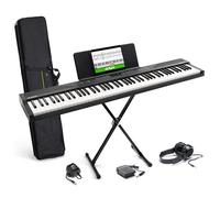 Alesis Tastiera musicale 88 tasti con 480 suoni, altoparlanti, USB MIDI, custodia da trasporto, cuffie, pedale e lezioni per principianti
