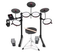 Alesis Turbo Max Batteria Elettronica | Compatta, Pieghevole, Pad Mesh Silenziosi, Tom 8", Piatti 8", Bluetooth, Sgabello, Cuffie, Bacchette, per Principianti