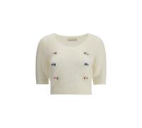 Alessandra Rich White Mohair Sweatshirt - IT38 | S