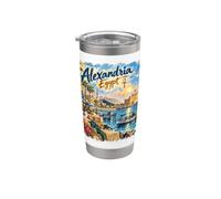 Alessandria d'Egitto Crociera nel porto marittimo del Mediterraneo Cast, Nilo Bicchiere termico in acciaio inox doppia parete