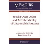 Alessandro Andret Souslin Quasi-Orders and Bi-Embeddability of Uncou (Tascabile)