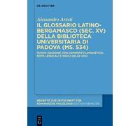Alessandro Ares Il glossario latino-bergamasco (sec. XV) dell (Copertina rigida)