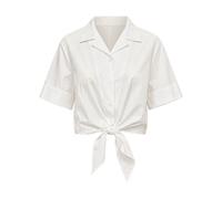 Alessandro Enriquez, ,Blouses & Shirts ,Donna ,Bianco ,L Camicia Crop Nodo Pop