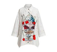 Alessandro Enriquez, ,Blouses & Shirts ,Donna ,Multicolore ,S Camicia Over Stampa Ice Cream