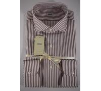 ALESSANDRO GHERARDI camicia UOMO classica COTONE righe AMARANTO tg. 40-43-44-46
