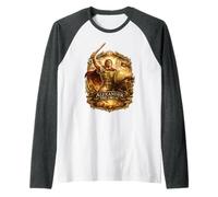 Alessandro Guerriero macedone, re Greco Antico Maglia con Maniche Raglan
