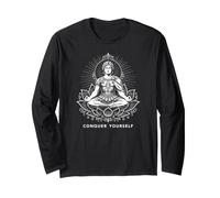 Alessandro Magno in Zen Lotus Posizione Conquer Te Stesso Maglia a Manica