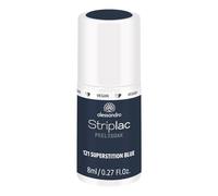 alessandro Peel or Soak Striplac - Smalto per unghie 1 x 8 ml, vegano, di colore blu Supertistion per unghie perfette in solo 15 minuti