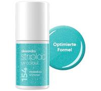 alessandro Striplac Maledivia Shimmer - Smalto UV coprente e resistente ai graffi fino a 15 giorni, facile da applicare, tecnologia di rimozione delicata, vegano, blu, 6,5 ml