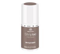 alessandro Striplac Peel or Soak Flat White - Vegan - Smalto LED in tonalità marrone medio - per unghie perfette in 15 minuti, 8 ml