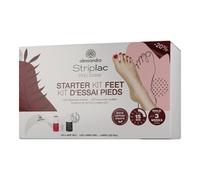 Alessandro Striplac Peel or Soak Starter Set piedi 8 ml + 5 ml + 1 pezzo + 5 ml