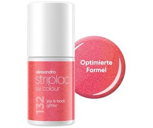 alessandro Striplac Smalto UV Joy Is Back Glitter - coprente e antigraffio fino a 15 giorni - facile da applicare - Tecnologia di rimozione delicata - Vegano - rosa, 6,5 ml