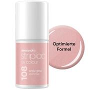alessandro Striplac Smalto UV Sinful Glow Shimmer - coprente e antigraffio fino a 15 giorni - facile da applicare - Tecnologia di rimozione delicata - Vegano - Tortora 6,5 ml