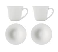 Alessi 4 Tazzine Caffè Ku + 4 Sottotazze By Toyo Ito Miglior Prezzo