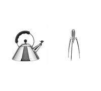 Alessi 9093 B Bollitore con Manico e Fischietto a Uccellino di Design in Acciaio
