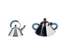 Alessi 9093 Bollitore con Manico e Fischietto a Uccellino di Design in Acciaio I