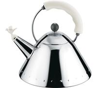 Alessi 9093 W Bollitore di Design con Manico e Fischietto a Forma di Uccellino,