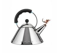 Alessi 9093REX B Tea Rex Bollitore di Design con Manico e Fischietto a Forma di Drago, Acciaio Inox, Nero