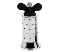 Alessi 9098 B - Macinapepe di Design con Alette, Acciaio Inossidabile e Resina Termoplastica, Nero