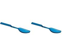 Alessi AAC09 AZ Sleek Cucchiaio per Barattoli in Resina Termoplastica, Azzurro (Confezione da 2)