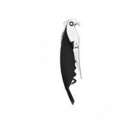 Alessi AAM32 B Parrot Cavatappi per Vino di Design, in Alluminio Pressofuso e PC, Nero