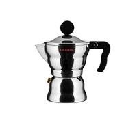 Alessi AAM33/1 - Caffettiera Espresso di Design, Corpo in Alluminio, Manico e Pomolo in Resina Termoplastica, 1 Tazza