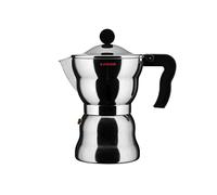 Alessi AAM33/6 - Caffettiera Espresso di Design, Corpo in Alluminio, Manico e Pomolo in Resina Termoplastica, 6 Tazze