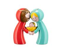 Alessi AGJ01S2 Happy Eternity Baby Due Statuine in Porcellana Decorate a Mano, Multicolore