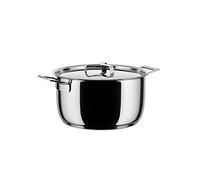 Alessi AJM101/24 Pots&Pans Casseruola a Due Manici, in Acciaio Inossidabile 18/10 Lucido, 550 cl