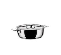 Alessi AJM102/24 Pots&Pans Casseruola Bassa a Due Manici in Acciaio Inossidabile 18/10 Lucido