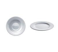 Alessi AJM28/2 Platebowlcup Piatto Fondo in Porcellana Bianca, Set da 4 + AJM28/