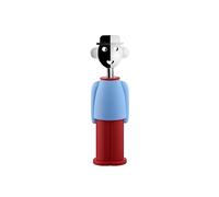 Alessi Alessandro M. AM23 LAZR Cavatappi di Design, in Resina Termoplastica e Zama Cromata, Azzurro e Rosso