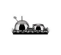 Alessi AM19 Anna Set - Servizio di Design per Zucchero e Crema con Vassoio, Acciaio Inossidabile 18/10 Lucido
