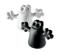 Alessi AMDR01 S3 Carlo Set di Due Tappi in Resina Termoplastica, Nero e Bianco