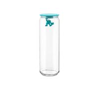 Alessi AMDR08 AZ Gianni a Little Man Holding On Tight Barattolo Ermetico in Vetro con Coperchio in Resina Termoplastica, Azzurro