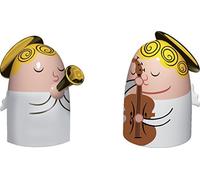 Alessi AMGI26Set1 Angels Band Set di Due Statuine in Porcellana, Decorate a Mano