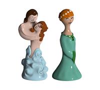 Alessi AMGI42SET2 Paolo e Francesca, Beatrice Set di Due Statuine, Porcellana, Multicolore, 0.1x0.1x10 cm