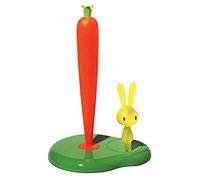 Alessi ASG42 GR Bunny & Carrot Portarotolo da Cucina in Resina Termoplastica, Verde