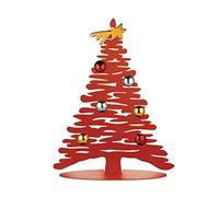 Alessi Bark for Christmas BM06/30 R - Decorazione Natalizia di Design a Forma di Albero in Acciaio Inox, Rosso