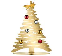 Alessi Bark for Christmas Decorazione Natalizia, Acciaio Aisi 430, Dorato con Magneti in Porcellana, Oro, 6.5 x 32 x 26.5