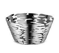 Alessi Barket BM10/21 - Cestino di Design con Decoro Traforato in Acciaio Inox, 21 cm