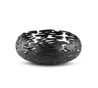 Alessi Barknest BM02 B - Cestino Portafrutta di Design con Decoro Traforato in Acciaio Inox 18/10, Nero