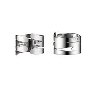 Alessi Set di Due portatovagliolo in Acciaio Inossidabile 18/10, 4.5 cm