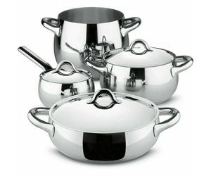 ALESSI . Batteria pentole 7 pezzi MAMI - in acciaio 18/10