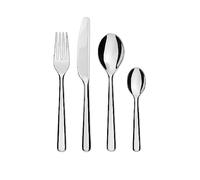 Alessi BG02S24 Amici Servizio di Posate Composto da Sei Cucchiai da Tavola, Sei Forchette da Tavola, Sei Coltelli da Tavola, Sei Cucchiaini da Caffè in Acciaio Inossidabile 18/10, Lucido