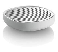 Alessi Birillo PL04 W Portasapone di Design in PMMA e Acciaio Inossidabile 18/10, Bianco